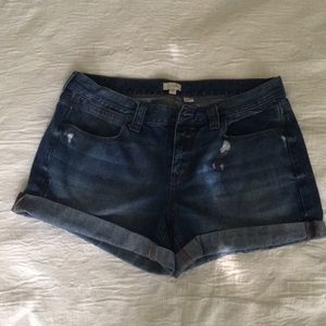 J. Crew Destructed Denim Shorts